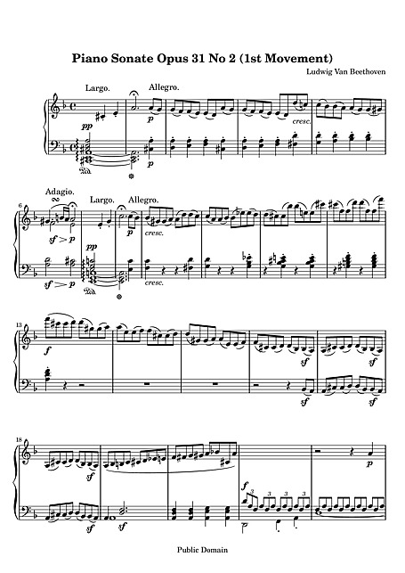Beethoven Piano Sonata 21 Sheet Music Music Sheet Collection